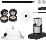Drink And Food Smoker Infuser Kit Cocktails Portable Cooking Smoker Tools Cheeses Salmon Sausage Meat Cocktail Smoker Handheld Portable BBQ Smoker with Wood Chips