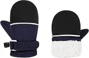 [Generic] Mittens Boys Girls Winter Outdoor Gloves Kids Easy-On Fleece Warm Anti slip and waterproof gloves
