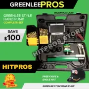 GREENLEE STYLE HYDRAULIC PUMP SET, NEW, KNOCKOUT SET, FREE EXTRAS, FAST SHIP