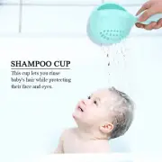 Baby Shampoo Cup Cute Kid Wash Hair Bathing Flusher Protection Eye(Green)