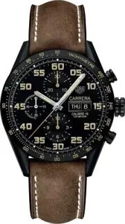 NEW TAG HEUER CARRERA CV2A84.FC6394 LIMITED EDITION 43MM AUTOMATIC LEATHER WATCH