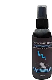 [Ungtyb] Waterproof Spray, Nano Protection, Shoe & Boot Stain Protector, Rainproof Formula, 100ml, Suitable for Leather, Canvas, Fabric, Nylon, Outdoor Gear Protection, Black, riferimento alla