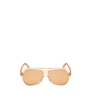 Colored lens round sunglasses [tinted lens round sunglasses] 61 Nude