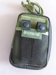 Maxpedition Hard use gear army green tactile pocket case Belt bag zip around NEW