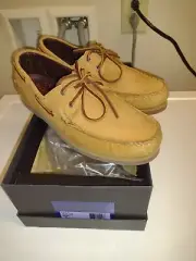 Allen Edmonds Force 10 Boat Shoe Tan Suede Nubuck Discontinued Removable Insole