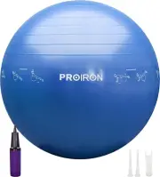 PROIRON Extra Thick Exercise Ball with Postures, Yoga Ball 55cm 65cm 75cm, An...