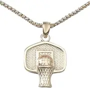 [MOBUTOFU] Basketball Necklace for Men Long Pendant Chain Sports Jewelry Boys Necklace