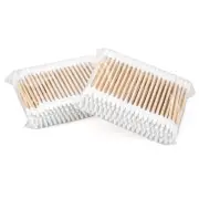 Cotton Swabs with Wooden Sticks/Biodegradable Cotton Buds 200pcs