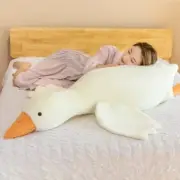 Gian.t 50-130cm White Goose Pillow Plush Toys Big Goose Du-ck Soft Sleeping Doll