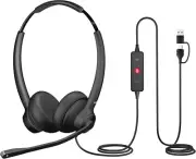 Cyber Acoustics Professional USB Headset with AI Noise Cancelation - AC-404 NEW!