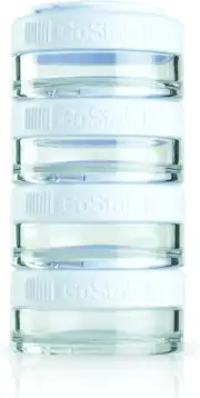 BlenderBottle GoStak Twist n' Lock Storage Jars, 40cc 4-Pak, White