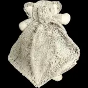 NWOT Blankets & Beyond Gray White Elephant Lovey Security Blanket Plush