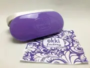 Designer Sunglasses / Glasses Case By OKKI Factory Clam Shell Funky Purple Cloth