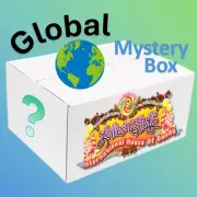 $50 GLOBAL GIFT PACK ASSORTED INTERNATIONAL LOLLIES CHOCOLATE SHARE BOX MYSTERY