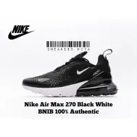 在飛比找蝦皮購物優惠-Nk air Max 鞋 270 黑色白色/空氣 270 黑
