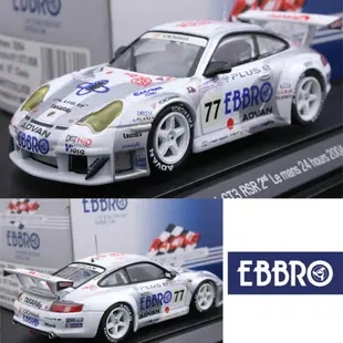 EBBRO 1/43 模型車 Porsche 保時捷 911 GT3 RSR Le Mans 2004