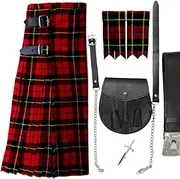 [Tartanista] Mens 5-piece Kilt Outfit - Kilt, Sporran, Pin, Belt and Flashes