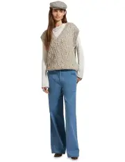 [Brixton] Lafayette Oversized Sweater Vest in Beige