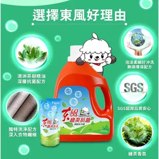 東森CH5 東風綠茶抗菌濃縮洗衣精補充包300g/包 東森嚴選