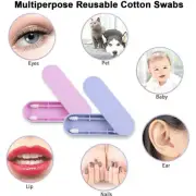 Ear Cleaner Stick Mini Swabs Reusable Q-tips For Ears Extra Soft BPA Safe Swab