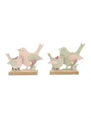 [Willow & Silk] Family Garden Bird Ornament 2 Pack in Multi