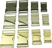 15mm to 38mm Robust Metal Side Quick Release Buckle | Gold, Gun Black or Silver 15mm 20mm 25mm 32mm 38mm Clip Fastener