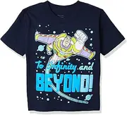 [Disney] Boys' Toddler Toy Story Buzz Lightyear Infinity & Beyond Short Sleeve Tee