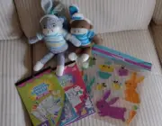 Easter Bundle - Sock Monkeys, Stickers, Cling-ons