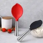Silicone Stainless Steel Handle Rice Paddle Spatula Serving Spoons Rice Scooper