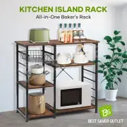 Kitchen Storage Shelf Shelves Microwave Oven Stand Cabinet Kitchen Bakers Rack