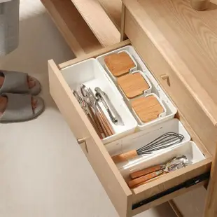 【Dagebeno荷生活】可伸縮抽屜分類收納盒 廚房餐具筷子整理盒 文具雜物盒(大小號各1入)