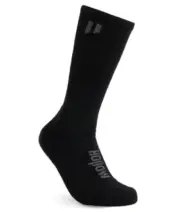 Alpaca Crew Socks for Men and Women, Moisture Wicking 8-10 Black (1 Pack)