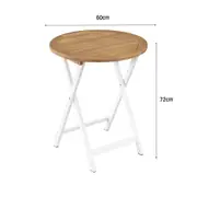 Evans 3 Piece Bistro Set Round Folding Table 2 Folding Chairs white