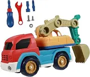 Vaguelly DIY Disassembly Excavator Toy Truck Vehicle for Boys and Girls Creative Engineering Vehicle Toy Set
