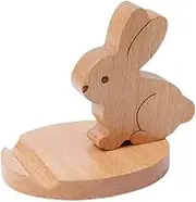 BEALIFE Phone Holder Wood Decorative Tablet Stand Portable Office Bracket Decoration Nonslip Table Desk Lazy Smartphone Cradle, Type 1