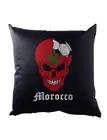 Morocco Football Skull I Cushion Pillow Moroccan Soccer Flag World Championship