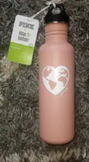 Victoria secret klean kanteen metal water bottle brand new pink