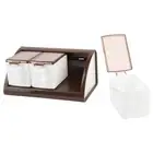 T (Coffee)Wall Mounted Seasoning Box Spice Rack Organizer Condiment Holder Cont