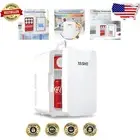 Compact 10L Mini Fridge for Skincare & Drinks - AC/DC Thermoelectric White
