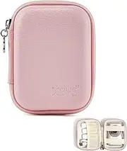 Digital Camera Case Compatible with CAMKORY/for Kodak PIXPRO/for Lecran/for VAHOIALD/for Canon IXUS 285 HS, Small Travel Cameras Storage Holder for Accessories SD Card (Pink)