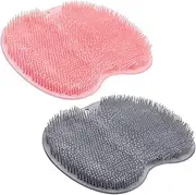 Foot Washing Mat and Scrubber With Suction Cup - Back Exfoliating Bath Wash Pad, Cleaner Massage Pad to Promote Blood Circulation for Men and Women