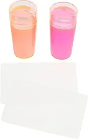 Vaguelly 2sets Nail Art Stampers of Premium Stamping Tools for Manicure DIY Easy to Use for Home Salon Includes Scrapers