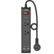 NEW Monster Dual Socket Surge Protector Board with USB-C & USB-A Ports