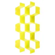 16 Pcs Plastic Adjustable Separator Drawer Organizer Divider, Yellow