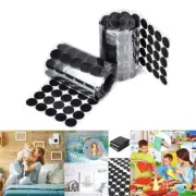 400x Hook & Loop Sticky Self Adhesive Dots Coins Circles Tape 2cm - Black