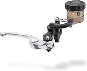 Daytona 39984 NISSIN Motorcycle Radial Brake Master Cylinder Vertical 5/8" (11mm - 1/2" Horizontal Equivalent) Black Body/Silver Short Lever Smoke Tank