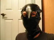 ZIP GIMP Black Spandex "Stretchy" Hood with ZIPPER
