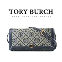 在飛比找蝦皮購物優惠-TORY BURCH 專櫃款 T MONOGRAM織布翻蓋斜