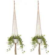 Pot Plant Holder Indoor Outdoor White Flower Hanging Garden Decoration