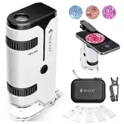 100X-250X Mini Pocket Microscope for Kids Adults, Protable Handheld Microscope